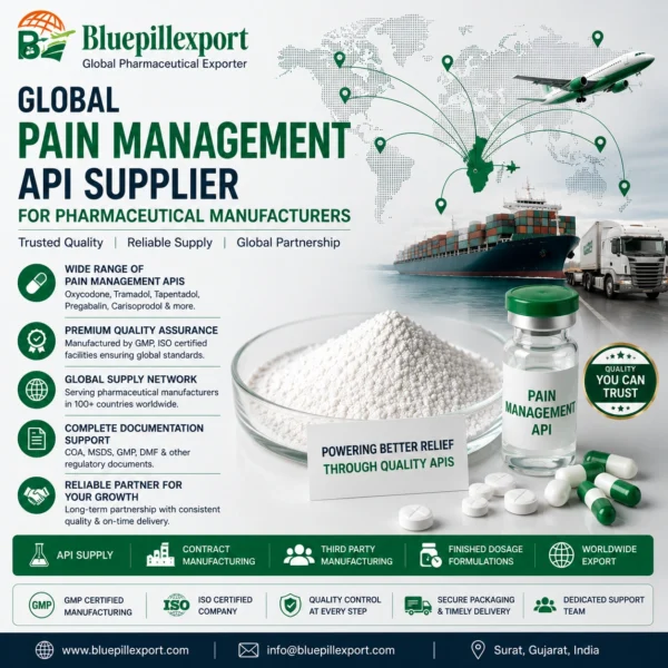 Global Pain Management API Supplier for Pharmaceutical Manufacturers