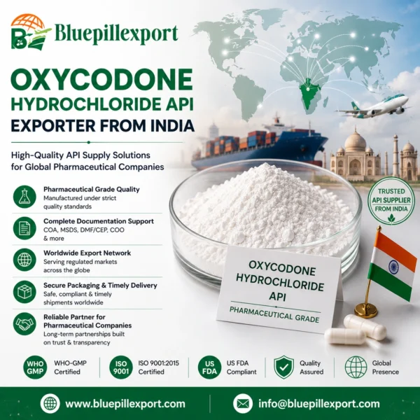 Oxycodone Hydrochloride API Exporter from India