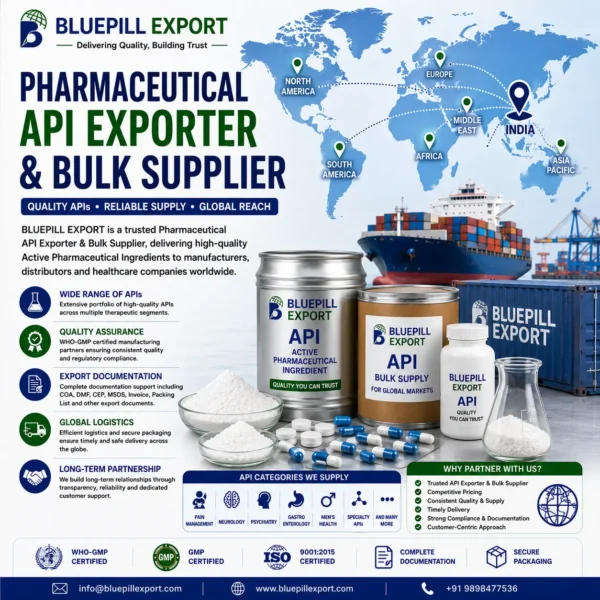 Pharmaceutical API Exporter & Bulk Supplier – Reliable Global API Supply Solutions