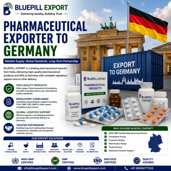 Pharmaceutical Exporter to Germany – Trusted Pharmaceutical Supply Solutions from India