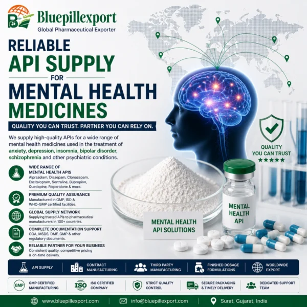 Reliable API Supply for Mental Health Medicines