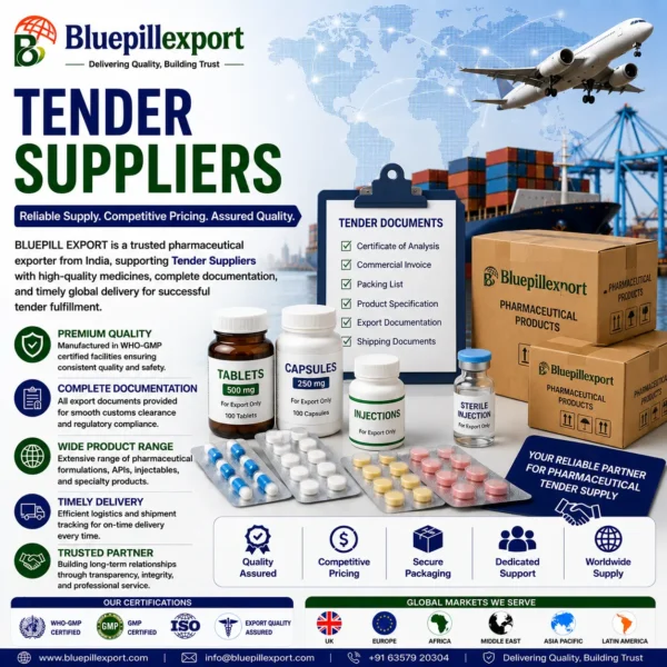Tender Suppliers – Reliable Pharmaceutical Tender Supply Solutions Worldwide