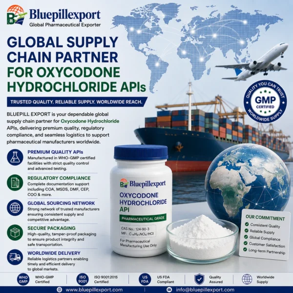 Global Supply Chain Partner for Oxycodone Hydrochloride APIs