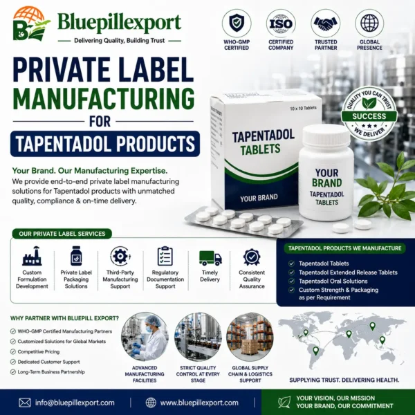Private Label Manufacturing for Tapentadol Products