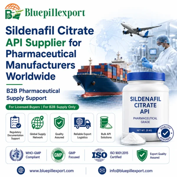 Sildenafil Citrate API Supplier for Pharmaceutical Manufacturers Worldwide