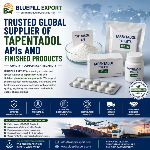 Trusted Global Supplier of Tapentadol APIs and Finished Products