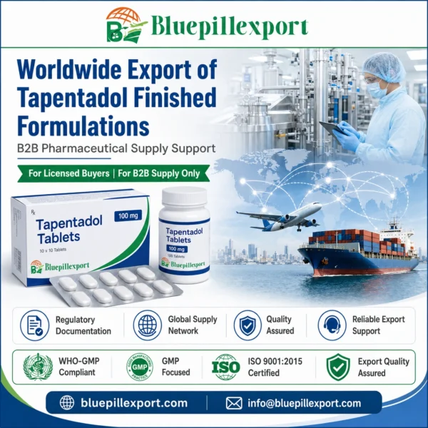 Worldwide Export of Tapentadol Finished Formulations