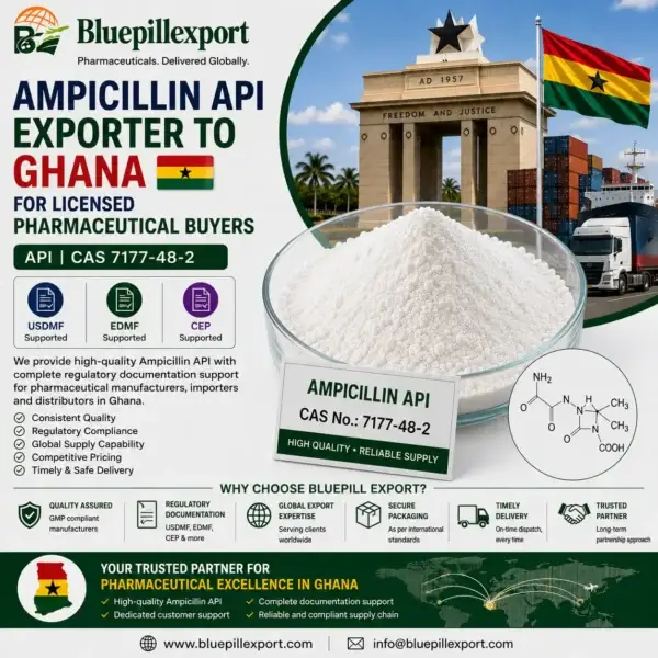Ampicillin API Exporter to Ghana for Licensed Pharmaceutical Buyers