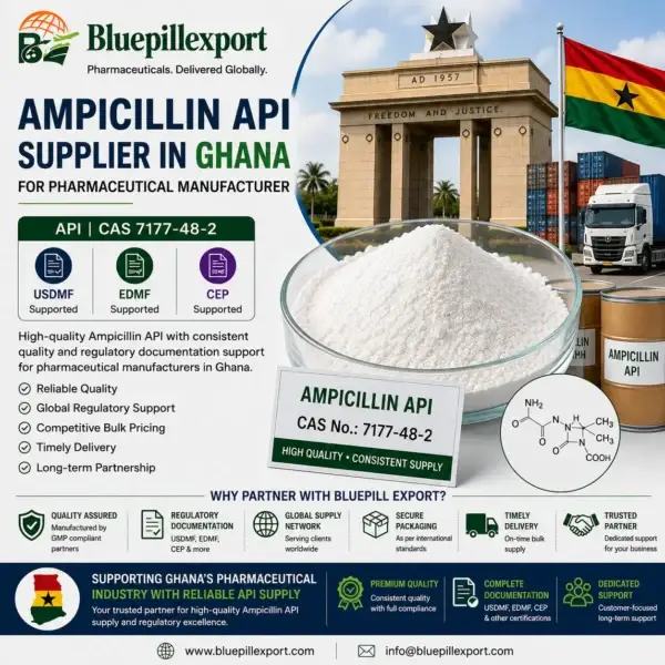 Ampicillin API Supplier in Ghana for Pharmaceutical Manufacturers